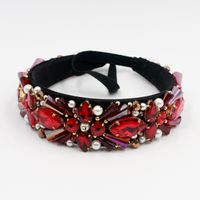 Hot Selling Fashion Personality Gemstone Handmade Sewn Pearl Headband sku image 2