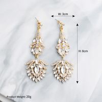 Fashion Exaggerated Trend Simple Retro Alloy Diamond Bridal Wedding Earrings main image 6