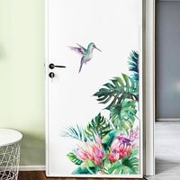 New Wall Stickers Tropical Vegetation Bird Home Background Wall Decoration Removable Pvc Stickers main image 4