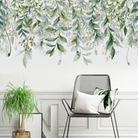 Hot Sale Meandering Green Plants Spring Is Full Of Removable Pvc Wall Stickers Decoration main image 3