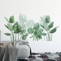 Neue Große Grüne Schildkröte Blatt Baseboard Wandaufkleber Home Decoration Selbstklebende Malerei main image 3