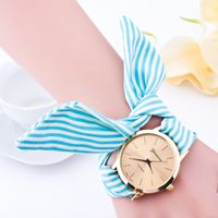 Cloth Belt Watch Gauze Striped Cloth Belt Fashion Watch main image 5