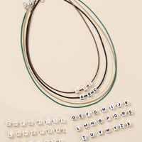 Hot Selling Mode Perlen 26 Buchstaben Anhänger Halsketten Gesetzt main image 3
