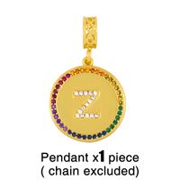 Hot Selling Fashion Round Plate 26 Letters Pendant Necklace Wholesale main image 5