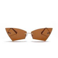 Borderless Angular Cat Eye Color Retro Sonnenbrille main image 3