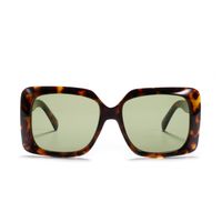 Oversized Square  Retro  Leopard Print Frame Square Sunglasses main image 3