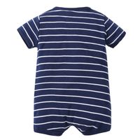 New Baby Striped Cartoon Short-sleeved One-piece main image 6
