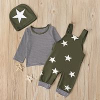 Traje De Manga Larga Casual Con Estampado De Estrella De Bebé De Dos Piezas Para Bebé De Niño main image 1