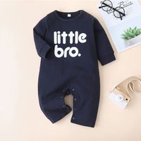 Fashion Long-sleeved One-piece Romper Alphabet Baby Boy Outing Romper main image 1