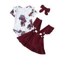New Style Baby Girl Fashion Short-sleeved Top Skirt Suit main image 6