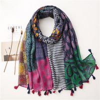 Hot Selling Fashion Color Cotton Linen Scarf Silk Scarf main image 1