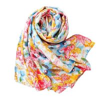 Hot Selling Fashion Retro Totem Twill Cotton Printed Scarf main image 6