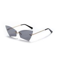 Borderless Angular Cat Eye Color Retro Sonnenbrille sku image 3