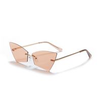 Borderless Angular Cat Eye Color Retro Sonnenbrille sku image 7