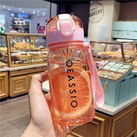 Hot Selling Fashion Portable Personality Trend Plastic Cup Sports Fitness With Tea Leaking Bottle sku image 1