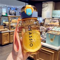 Hot Selling Fashion Portable Personality Trend Plastic Cup Sports Fitness With Tea Leaking Bottle sku image 2