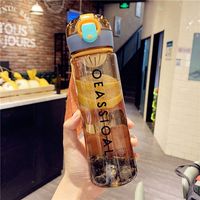Hot Selling Fashion Portable Personality Trend Plastic Cup Sports Fitness With Tea Leaking Bottle sku image 6