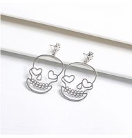 Korean New Fashion Metal Skull Cute Funny Women's Earrings Hot Sale main image 5