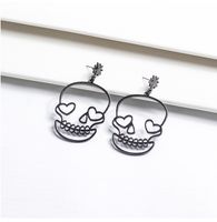 Korean New Fashion Metal Skull Cute Funny Women's Earrings Hot Sale sku image 3