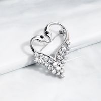 Hot Selling Heart-shaped Swan Diamond Brooch Dress Accessories main image 5