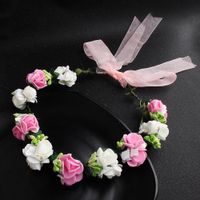 Hot-selling Bridal Headgear Children Beautiful Simulation Flower Wreath Wedding Bridesmaid Hair Accessories Wholesale main image 5