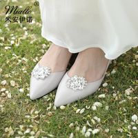 Hot-selling Bridal Wedding Accessories Metal Rhinestone Shoes Flower Shoe Clip main image 3