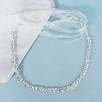 Fashion Bridal Rhinestone Wedding Dress Accessories Wild Waist Belt main image 3