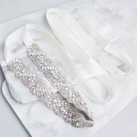 Wild Ribbon Bridal Belt Rhinestone Hand-sewn Girdle Wedding Dress Accessories Jewelry main image 4