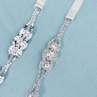 Retro Ribbon Soft Chain Girdle Sun Flower Rhinestone Dress Waistband Bridal Belt Wedding Accessories main image 5