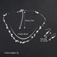 Hot-selling Children's Crystal Pearl Matching Wedding Flower Girl Earring Necklace Set main image 6
