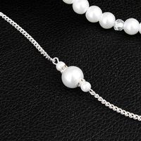 Mode Einfache Lange Diamantbesetzte Perle Zurück Körperkette Anhänger Quaste Halskette Schmuck main image 4