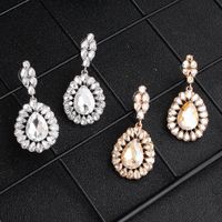 Fashion Exaggerated Diamond Water Drop Trendy Bohemian Style Earrings main image 1