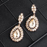 Fashion Exaggerated Diamond Water Drop Trendy Bohemian Style Earrings main image 3