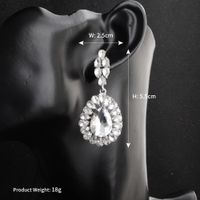 Fashion Exaggerated Diamond Water Drop Trendy Bohemian Style Earrings main image 6