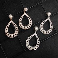 New Fashion Bohemian Style Pearl Diamond Big Circle Alloy Earrings main image 1