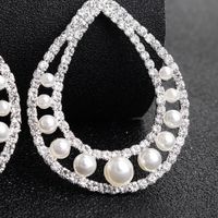 New Fashion Bohemian Style Pearl Diamond Big Circle Alloy Earrings main image 5