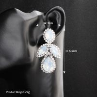 Boucles D&#39;oreilles De Robe De Soirée De Diamant De Mariage De Nouvelle Mariée De Mode Pour Les Femmes main image 6