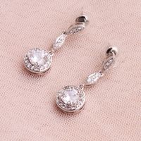 Korean Fashion Zircon Simple New Diamond Earrings For Women Wholesale main image 2
