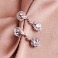 Korean Fashion Zircon Simple New Diamond Earrings For Women Wholesale main image 4