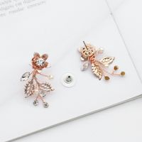 Korean Summer Fairy Small Handmade Flowers Pearl Diamond Earrings main image 5