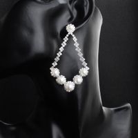 Fashion New Exaggerated Big-brand Trend Banquet Sexy Pearl Diamond Earrings main image 1