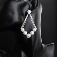 Fashion New Exaggerated Big-brand Trend Banquet Sexy Pearl Diamond Earrings main image 2