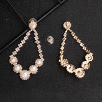 Fashion New Exaggerated Big-brand Trend Banquet Sexy Pearl Diamond Earrings main image 5