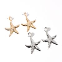 Europe And America Cross Border Ins Internet Celebrity Same Earrings Gold Alloy Shell Pearl Earrings Exaggerated Starfish Earrings main image 5