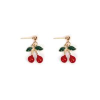 Hot-selling Fashion Red Cherry Alloy Bracelet Earrings Necklace Set For Women main image 6