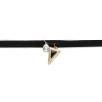 New Hot-saling Choker Zircon Three-dimensional Geometric Triangle Short Necklace For Women main image 5