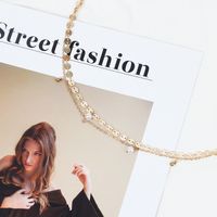 Fresh Metal Necklace Multi-layer Choker Creative Style Pearl Necklace  Hot European And American Jewelry main image 3