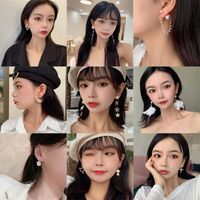 New Fashion Pearl Korea Niche Tassel Earrings For Women Hot-saling Wholesale main image 1