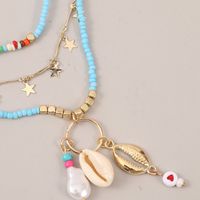 Bohemian Style Trend Star Shell Rice Bead Multi-layer Handmade Pearl Pendant Necklace Jewelry main image 5