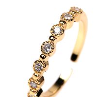 Fashion Women's Ring Niche Diamond Open Index Finger Ring Classic Tail Ring main image 3